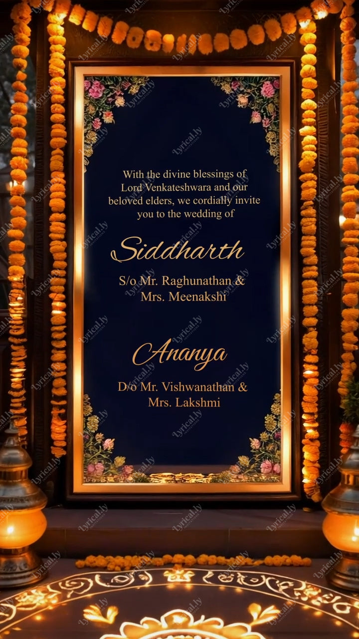 3D South Indian Wedding Invitation Video | IN-0165