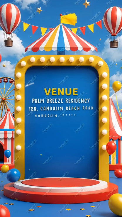 Carnival Birthday Party Invitation Video  | IN-0439