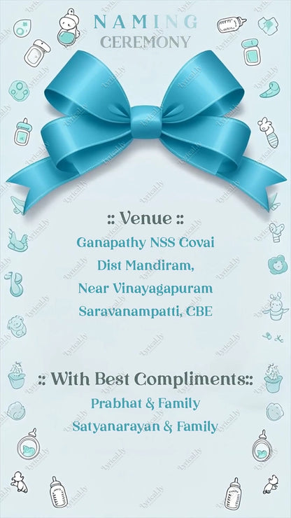 Naming Ceremony Invitation Video | IN-0464