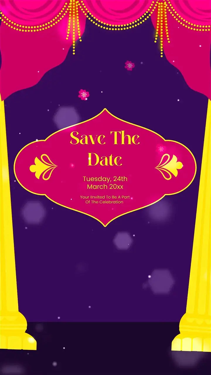 Sangeet Ceremony Save The Date Invitation Video | IN-0120