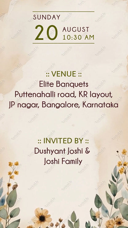 Naming Ceremony Invitation Video | IN-0465