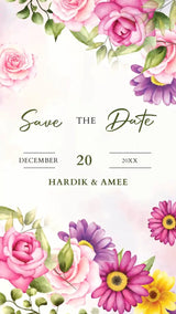 wedding_invitation_video_with_roses_flower_watercolor