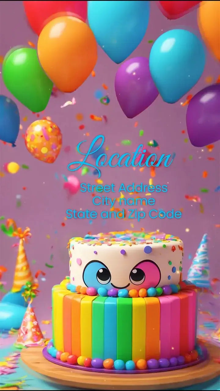 Kids Birthday Party Invitation video | IN-0092