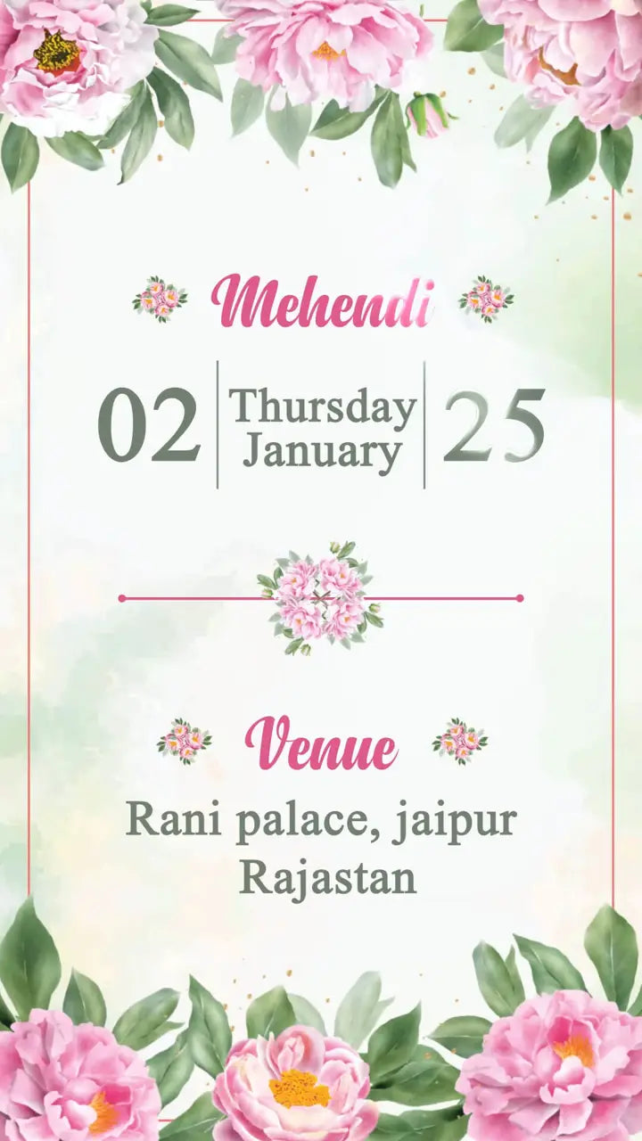 Indian Elegant Theme Invitation | IN-0007