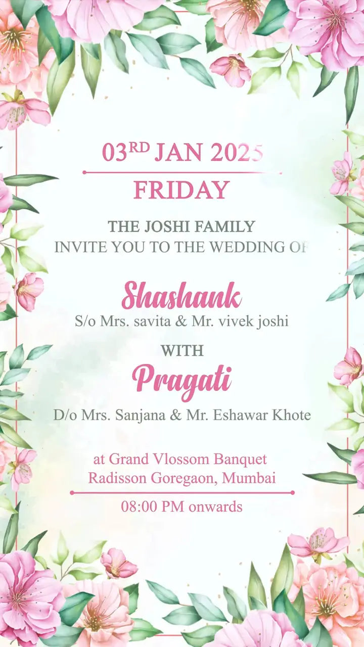 Indian Elegant Theme Invitation | IN-0007