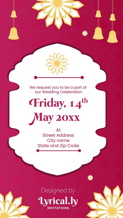 Indian Wedding Invitation video | IN-0081