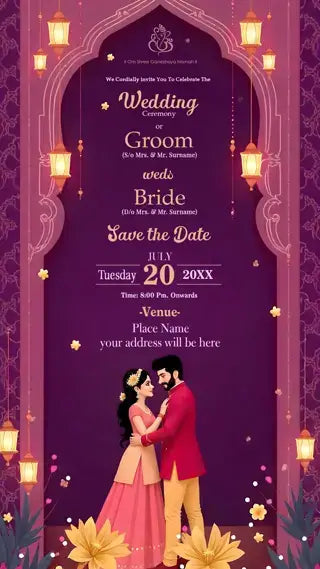 Indian Wedding Invitation Card | IN-0270