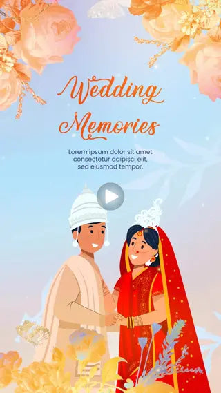 Bengali wedding Invitation Video With Our Bengali Wedding Animation Cartoon | IN-0125