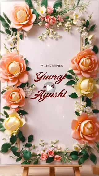 Beautiful Floral Wedding Invitation Video | IN-0084