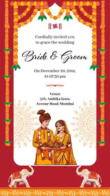 Royal Indian Wedding Invitation Card | IN-0217