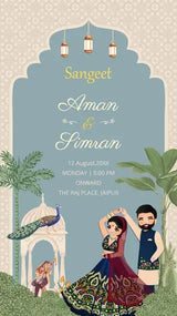 Sangeet Wedding Invitation Card | IN-0227