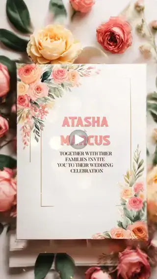 Beautiful 3D Floral Wedding Invitation Video | IN-0066