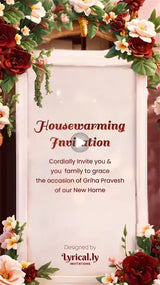 Housewarming Invitation 3D Floral Invitation video | IN-0102